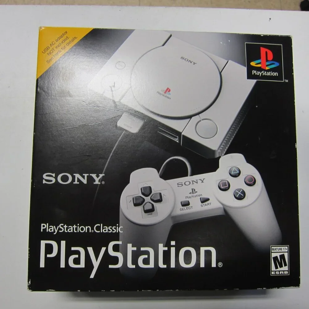 Sony Playstation Classic Model SCPH-1000R w/20 Classic Games Pre Loaded-NEW